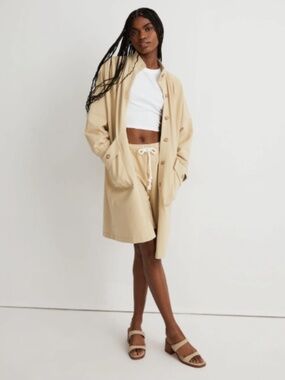 NWT Madewell Structured Terry Longline Coat